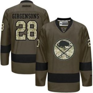 Buffalo Sabres #28 Zemgus Girgensons Green Salute To Service Men's Stitched Reebok NHL Jerseys