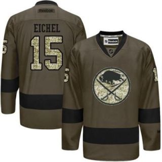 Buffalo Sabres #15 Jack Eichel Green Salute To Service Men's Stitched Reebok NHL Jerseys