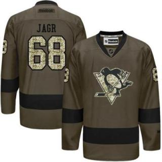 Pittsburgh Penguins #68 Jaromir Jagr Green Salute To Service Men's Stitched Reebok NHL Jerseys