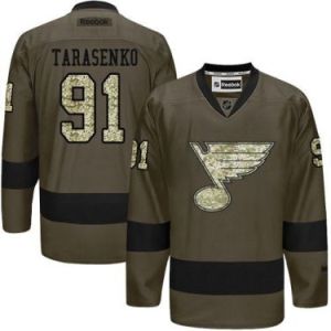 St. Louis Blues #91 Vladimir Tarasenko Green Salute To Service Men's Stitched Reebok NHL Jerseys