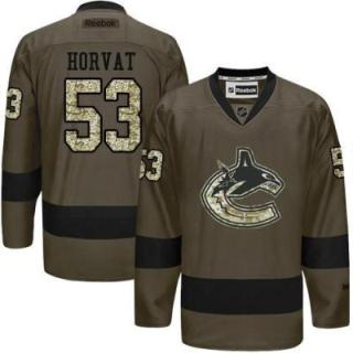 Vancouver Canucks #53 Bo Horvat Green Salute To Service Men's Stitched Reebok NHL Jerseys