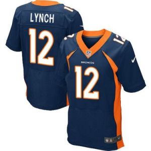 Nike Denver Broncos #12 Paxton Lynch Navy Blue Alternate Men's Stitched NFL New Elite Jersey