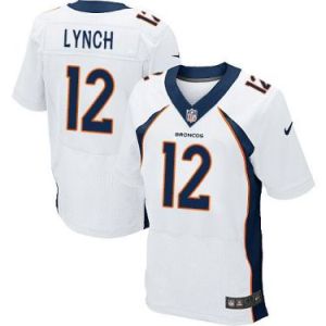 Nike Denver Broncos #12 Paxton Lynch White Men's Stitched NFL New Elite Jersey