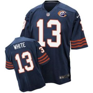 Nike Chicago Bears #13 Kevin White Navy Blue Throwback Mens Stitched NFL Elite Jersey