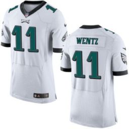 Men's Philadelphia Eagles #11 Carson Wentz Nike White 2016 Stitched NFL Elite Jersey