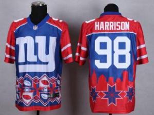 Nike New York Giants #98 Damon Harrison Blue Men's Stitched NFL Elite Noble Fashion Jersey