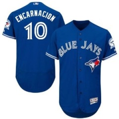 Blue Jays #10 Edwin Encarnacion Blue Flexbase Authentic Collection Stitched Baseball Jersey