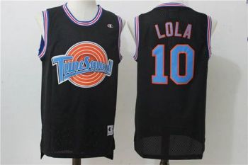 Space Jam Tune Squad #10 Lola Bunny Black Movie Stitched NBA Jersey