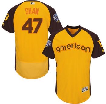 Womens #47 Travis Shaw Boston Red Sox 2016 All-Stars Home Run Derby Flexbase Baseball Jersey