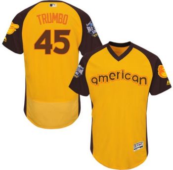 Womens #45 Mark Trumbo Baltimore Orioles 2016 All-Stars Home Run Derby Flexbase Baseball Jersey