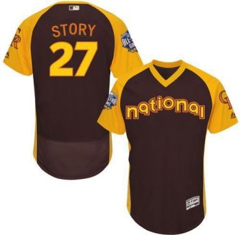 Womens #27 Trevor Story Colorado Rockies 2016 All-Stars Home Run Derby Flexbase Baseball Jersey