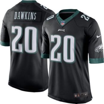 Mens Philadelphia Eagles #20 Brian Dawkins Nike Black Retired Player Stitched NFL Limited Jersey