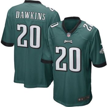 Mens Philadelphia Eagles #20 Brian Dawkins Nike Midnight Green Stitched Game Jersey