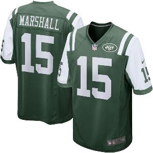 Mens New York Jets #15 Brandon Marshall Nike Green NFL Game Stitched Jersey