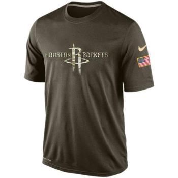 NBA Houston Rockets Green Salute To Service Mens Nike Dri-FIT T-Shirt