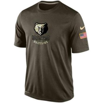 NBA Memphis Grizzlies Green Salute To Service Mens Nike Dri-FIT T-Shirt