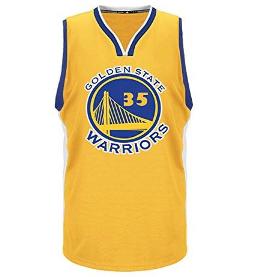 Golden State Warriors #35 Kevin Durant Gold Swingman Mens Jersey