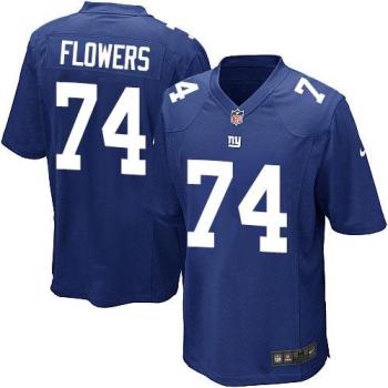 Youth New York Giants #74 Ereck Flowers Nike Royal Team Color Youth Stitched NFL Game Jersey