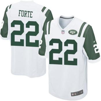 Youth NFL New York Jets #22 Matt Forte White Youth Stitched Nike Elite Jersey