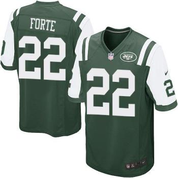 Youth NFL New York Jets #22 Matt Forte Green Home Youth Stitched Nike Elite Jersey