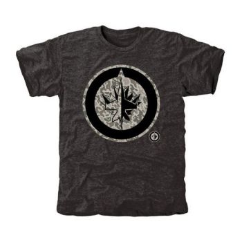 Mens Winnipeg Jets Black Rink Warrior Tri-Blend NHL T-Shirt