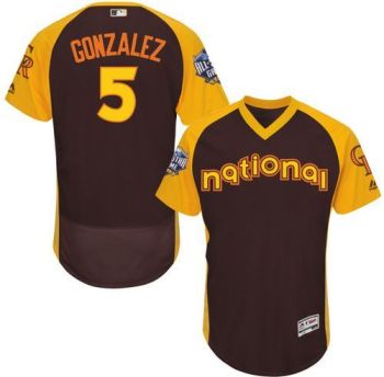 Mens Colorado Rockies #5 Carlos Gonzalez 2016 All-Stars Home Run Derby Flexbase Baseball Jersey