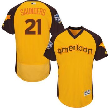 Mens Toronto Blue Jays #21 Michael Saunders 2016 All-Stars Home Run Derby Flexbase Baseball Jersey