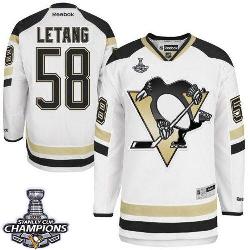 Pittsburgh Penguins #58 Kris Letang White 2014 Stadium Series 2016 Stanley Cup Champions Stitched NHL Jersey