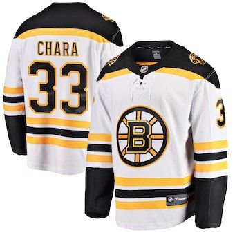 Men's Adidas Boston Bruins #33 Zdeno Chara White Road Authentic Stitched NHL