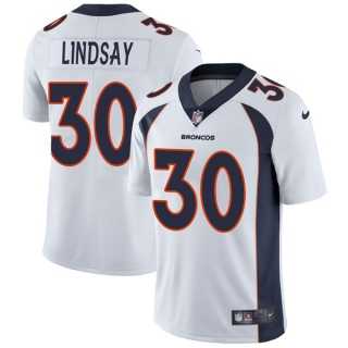 Nike Denver Broncos #30 Phillip Lindsay White Men's Stitched NFL Vapor Untouchable Limited Jersey