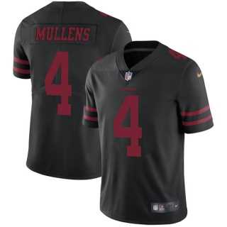 Nike San Francisco 49ers #4 Nick Mullens Black Alternate Men's Stitched NFL Vapor Untouchable Limited Jersey