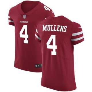 Nike San Francisco 49ers #4 Nick Mullens Red Team Color Men's Stitched NFL Vapor Untouchable Elite Jersey