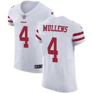 Nike San Francisco 49ers #4 Nick Mullens White Men's Stitched NFL Vapor Untouchable Elite Jersey