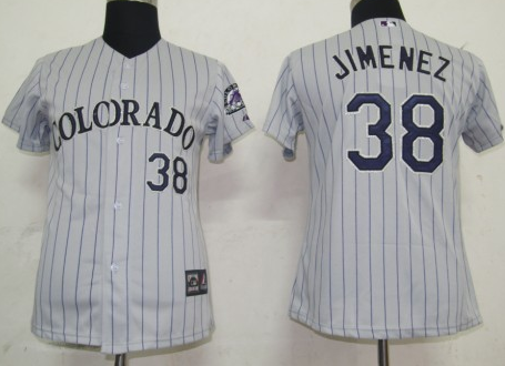 Cheap Women Colorado Rockies 38 Jimemez Grey MLB Jerseys