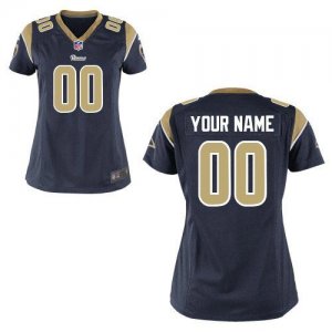 Cheap Women Nike St. Louis Rams Customized Game Team Color Blue Nike NFL Jerseys