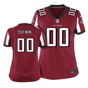 Cheap Women Nike Atlanta Falcons Customized Game Team Color Red Nike NFL Jerseys