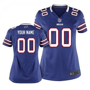 Cheap Women Nike Buffalo Bills Customized Game Team Color Blue Nike NFL Jerseys