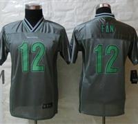 Kids Nike Seattle Seahawks 12 Fan Grey Vapor Elite NFL Jerseys Cheap