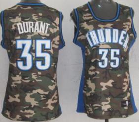 Cheap Women Oklahoma City Thunder 35 Kevin Durant Camo Revolution 30 Swingman NBA Jersey