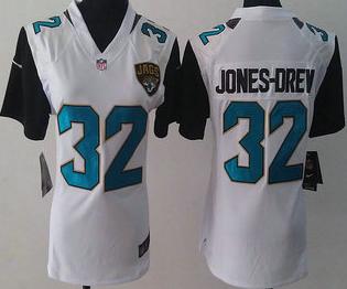 Cheap Womens Nike Jacksonville Jaguars 32 Maurice Jones-Drew White 2013 New Style Game Jersey