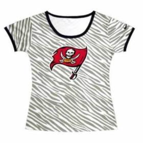 Cheap Women Nike Tampa Bay Buccaneers Sideline Legend Authentic Logo Zebra Stripes T-Shirt