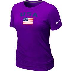 Cheap Women Nike USA Olympics USA Flag Collection Locker Room T-Shirt purple