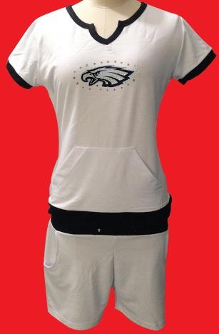 Cheap Women Nike Philadelphia Eagles White NFL Sport Suit