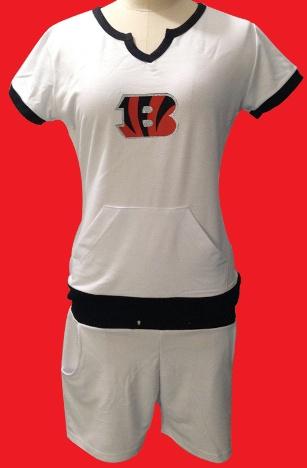 Cheap Women Nike Cincinnati Bengals White NFL Sport Suit