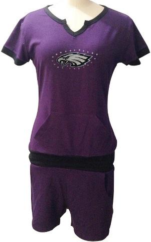 Cheap Women Nike Philadelphia Eagles Purple NFL Sport Suit