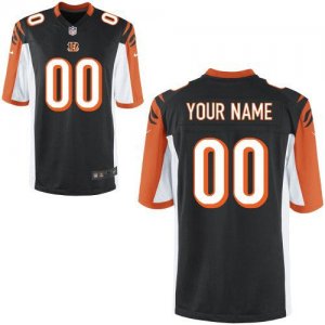 Nike Cincinnati Bengals Customized Game Team Color Black Nike NFL Jerseys Cheap