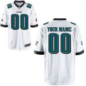 Nike Philadelphia Eagles Customized Game White Nike NFL Jerseys Cheap