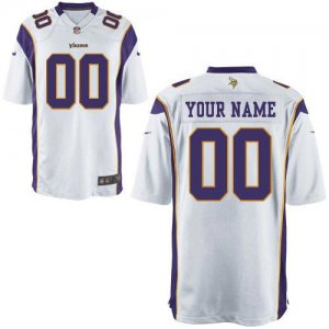 Nike Minnesota Vikings Customized Game White Nike NFL Jerseys Cheap