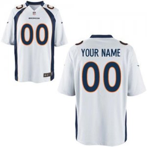 Nike Denver Broncos Customized Game White Nike NFL Jerseys Cheap