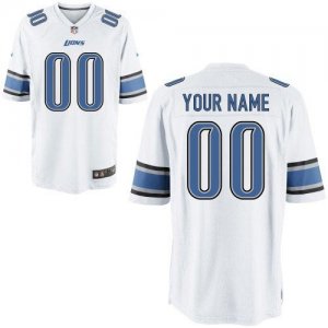 Nike Detroit Lions Customized Game White Nike NFL Jerseys Cheap